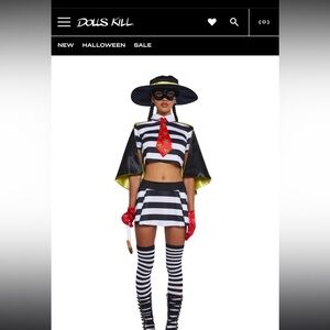 DOLLSKILL HAMBURGLAR HALLOWEEN COSTUME XXL NEVER WORN
